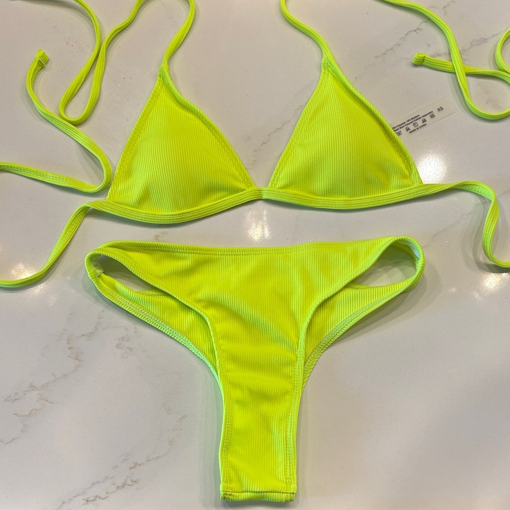 Neon Yellow Bikini Set